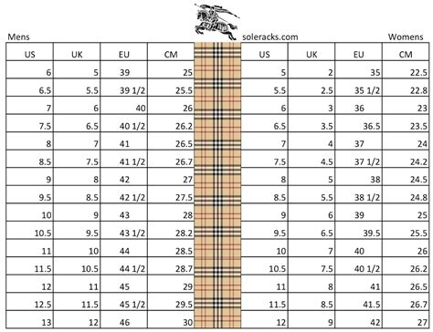 burberry men's shoe size conversion|burberry size chart us.